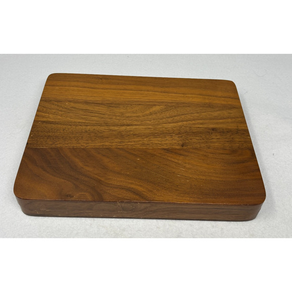 Vtg Cutco Mahogany Steak Knife Box Green Felt New Kensington 9 1/4” X 7.5” EMPTY - Picture 2 of 6